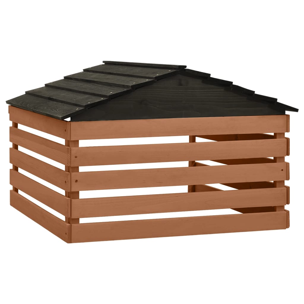 Abri pour Robot Tondeuse bois Massif - 0.78m x 0.74m x 0.54m