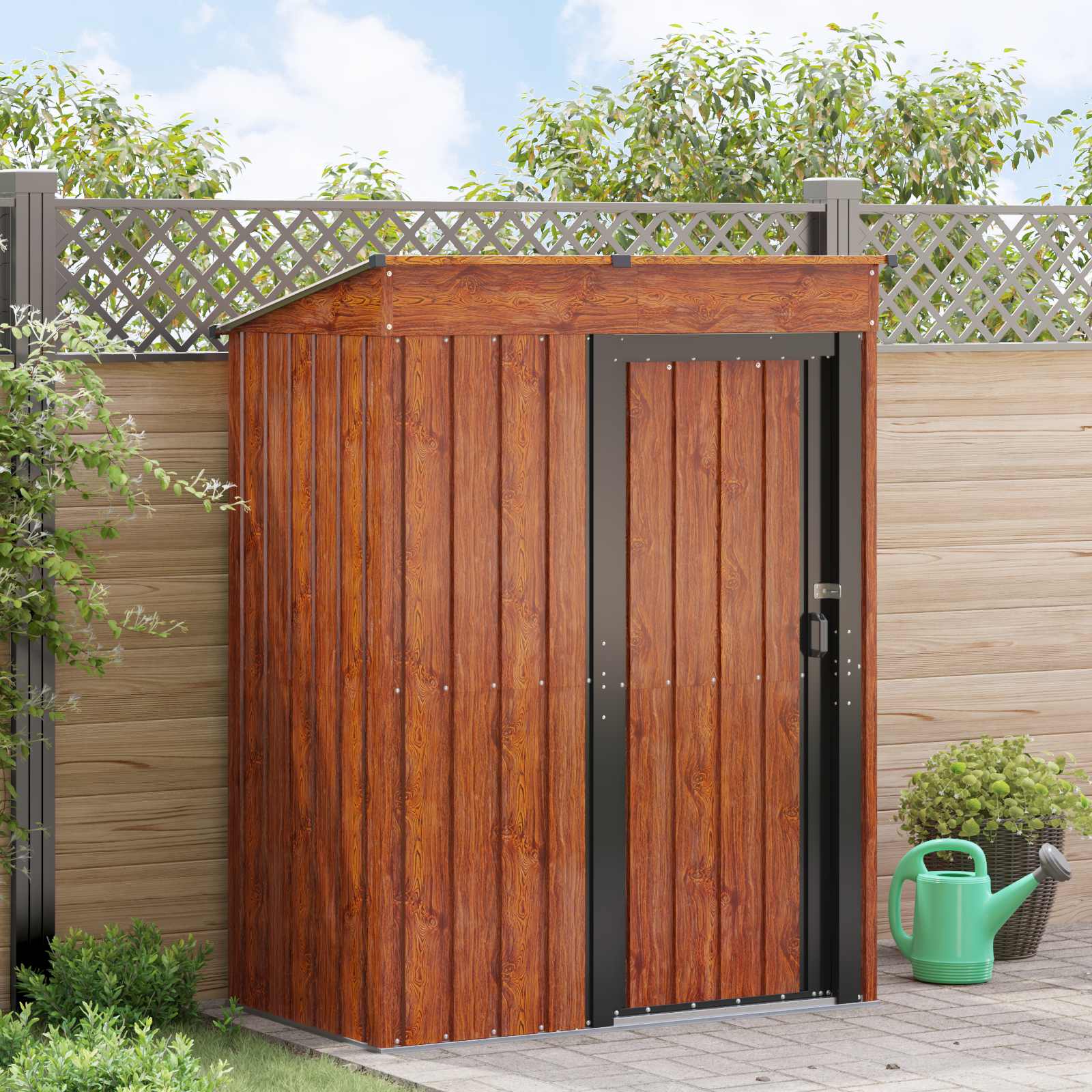 Abri de Jardin Design en Métal - 1,37m x 0,81m x 1,80m