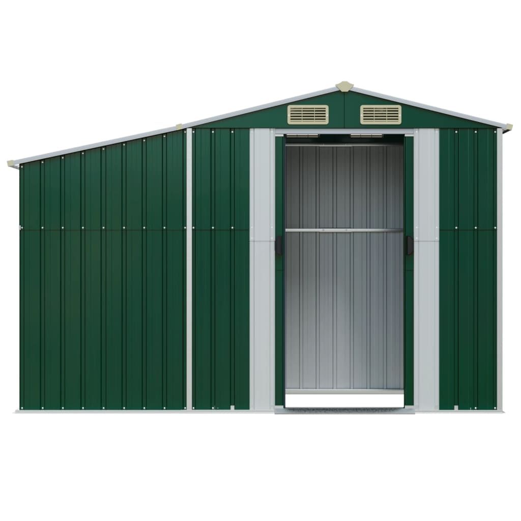 Abri de Jardin 2-en-1 avec Bûcher en Acier Galvanisé