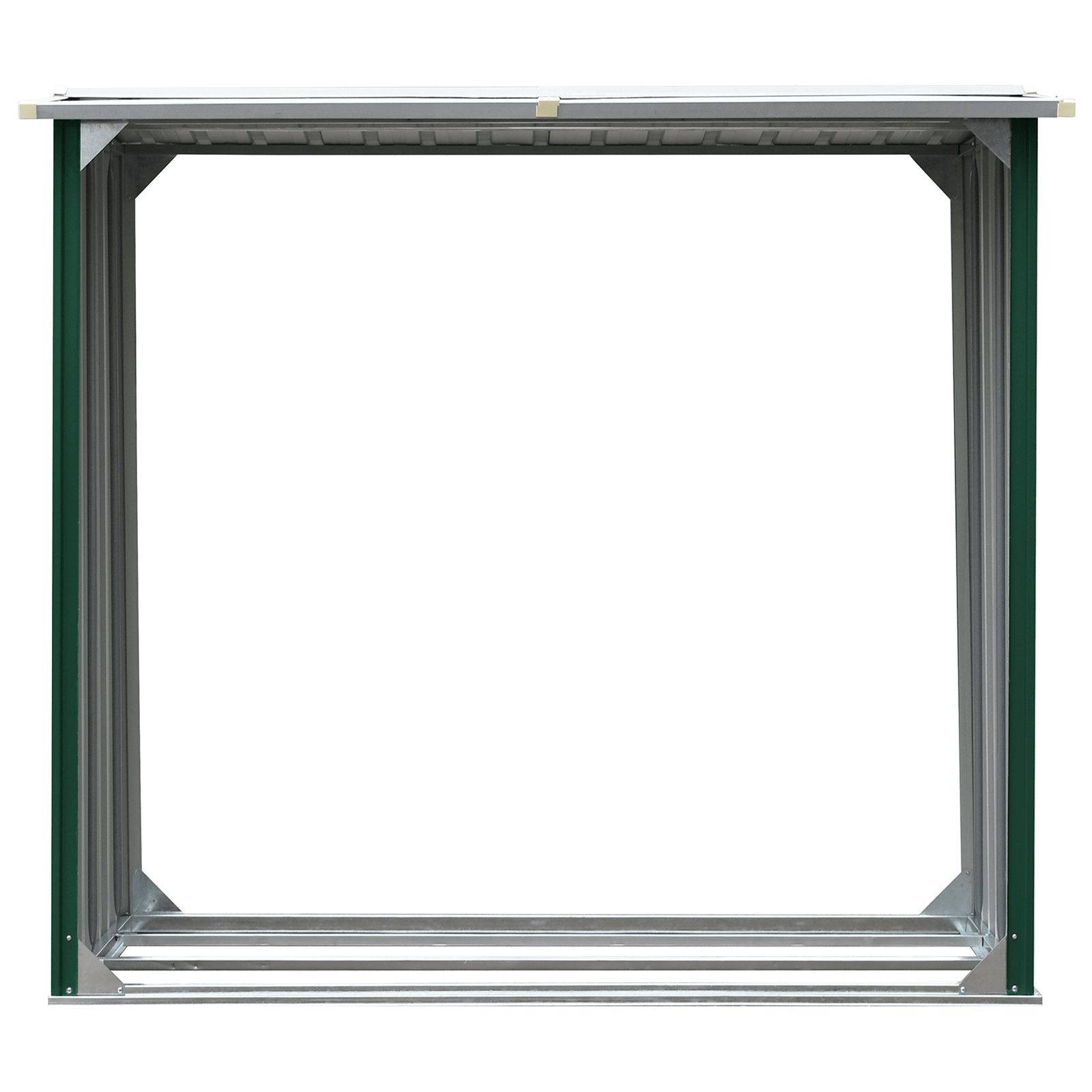 Abri à Bûches en Acier Galvanisé - 1,72m x 0,91m x 1,54m