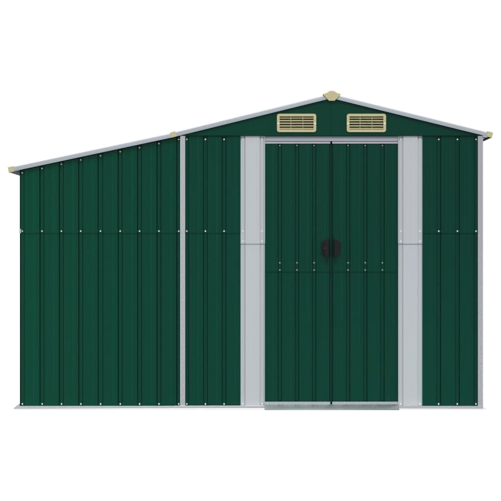 Abri de Jardin 2-en-1 avec Bûcher en Acier Galvanisé