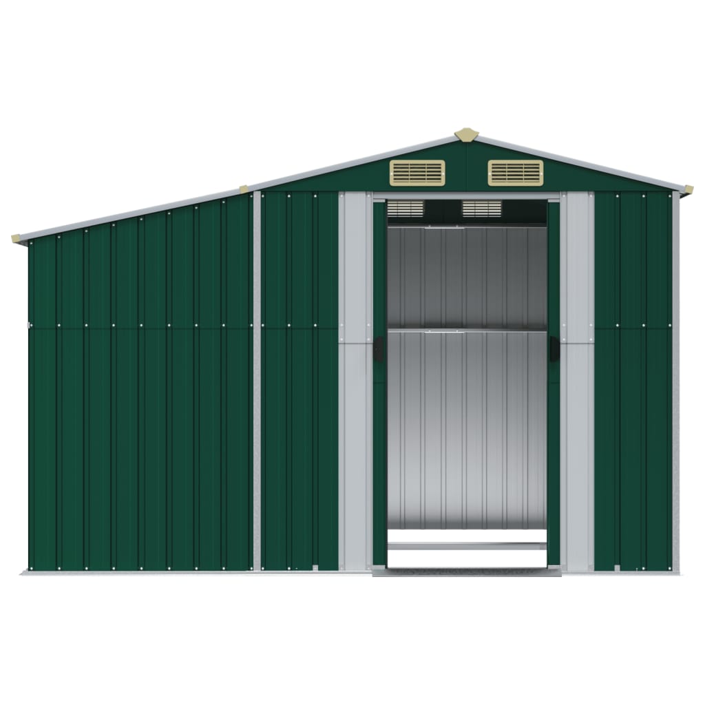 Abri de Jardin 2-en-1 avec Bûcher en Acier Galvanisé