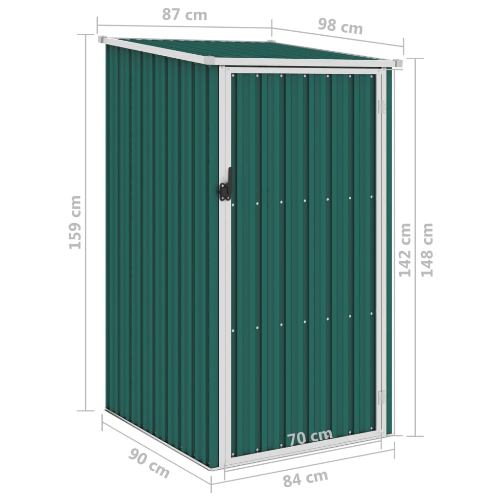 Abri à outils en Acier Galvanisé - 0,87m x 0,98m x 1,59m