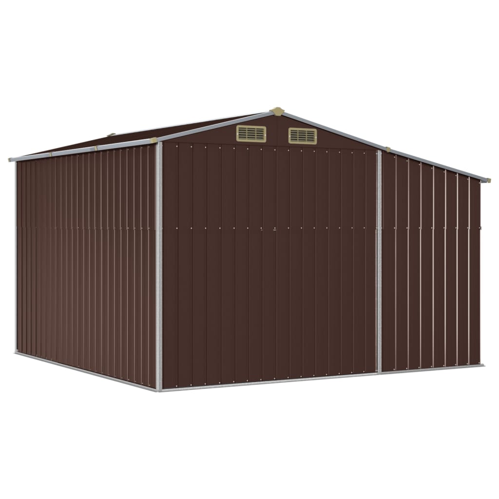 Abri de Jardin 2-en-1 avec Bûcher en Acier Galvanisé