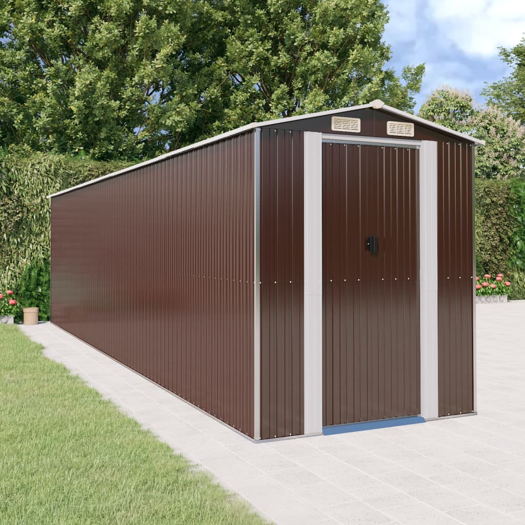 Abri de Jardin XXL modulable 10.21m/1.92m en Acier Galvanisé