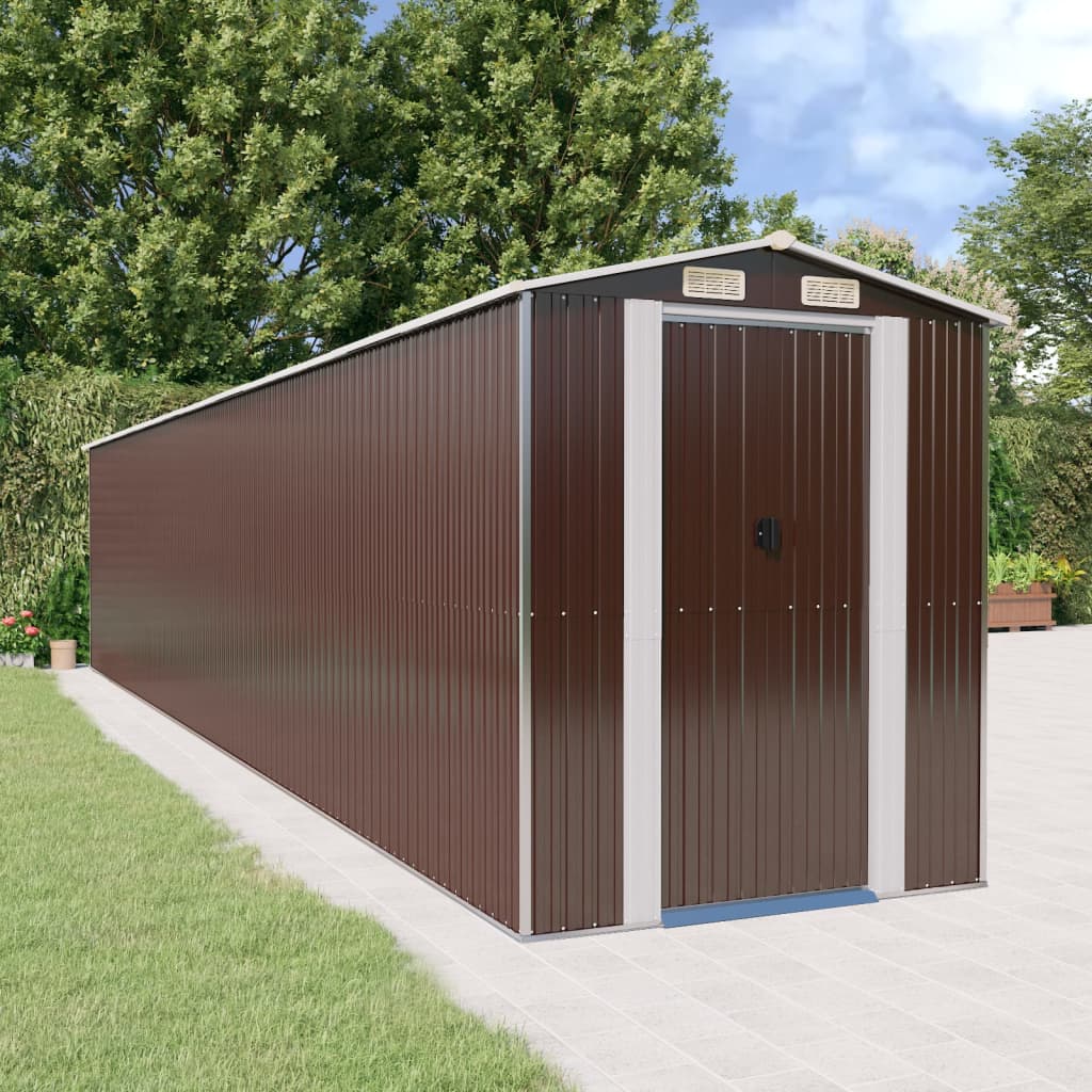 Abri de Jardin XXL modulable 10.21m/1.92m en Acier Galvanisé