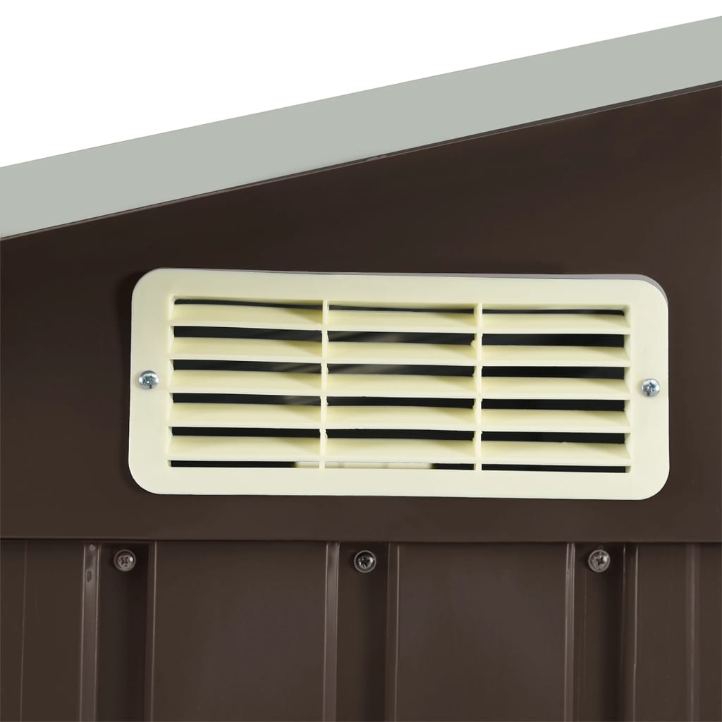 Abri de Jardin avec Étagères en Acier Galvanisé - 2,05m x 1,30m x 1,83m