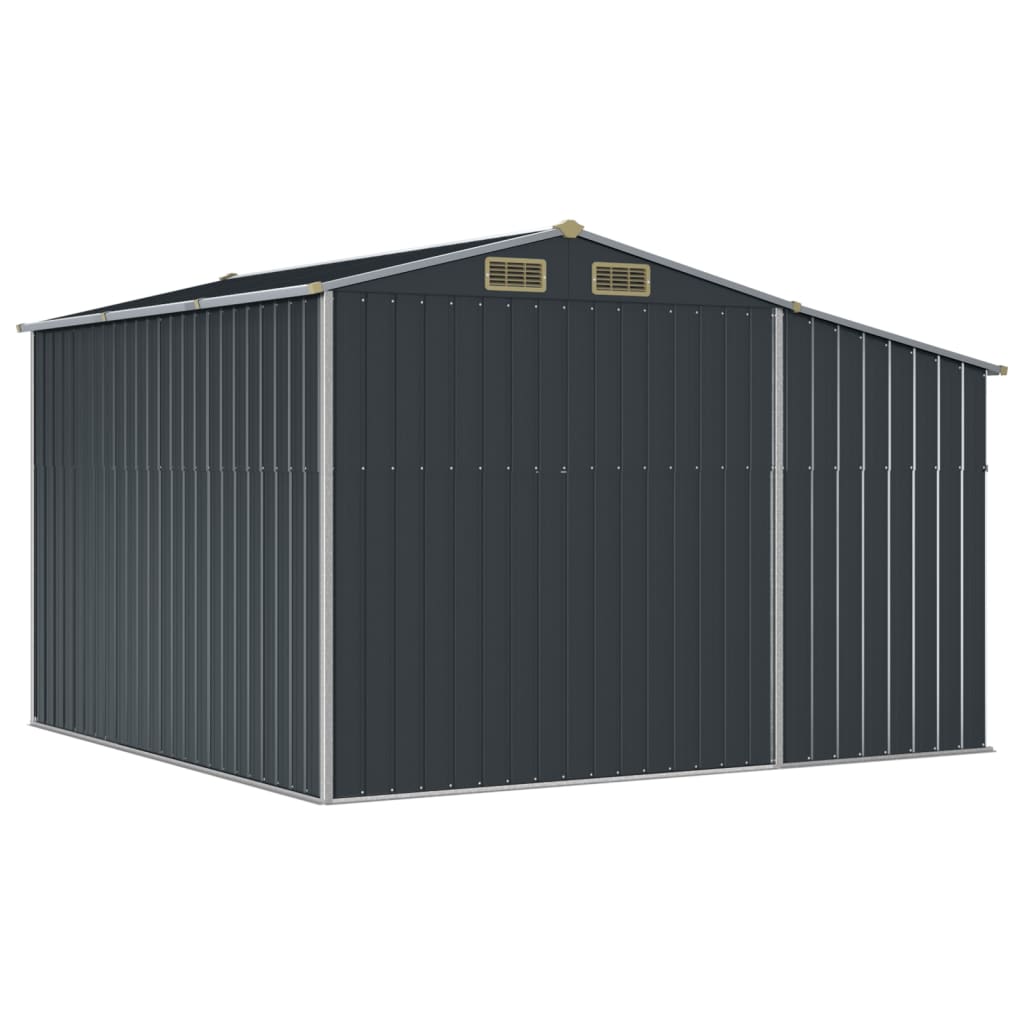 Abri de Jardin 2-en-1 avec Bûcher en Acier Galvanisé