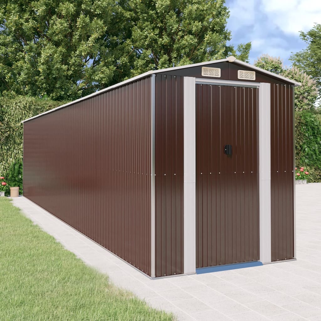 Abri de Jardin XXL modulable 10.21m/1.92m en Acier Galvanisé