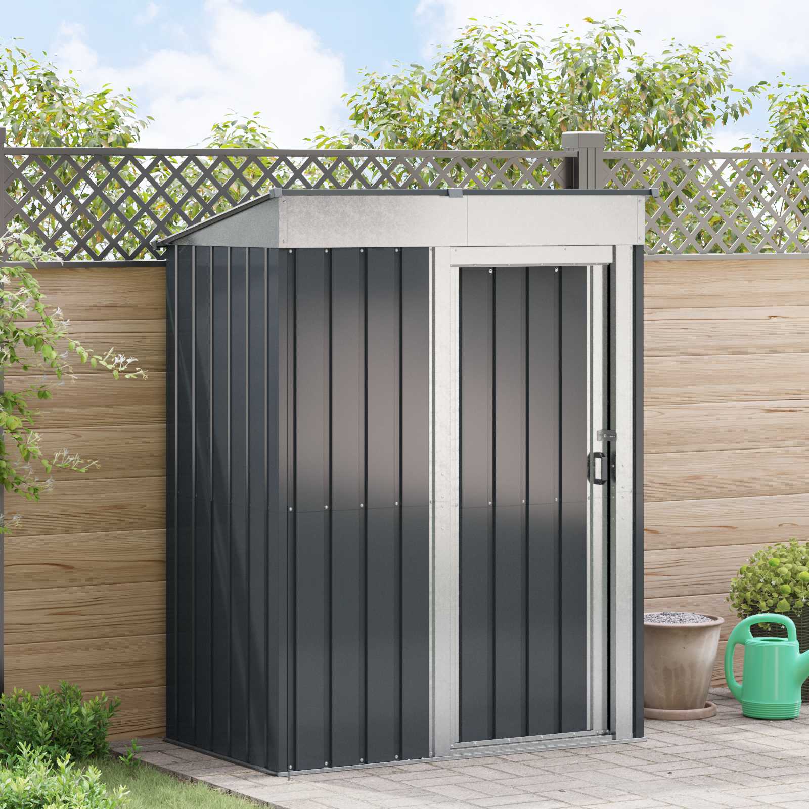 Abri de Jardin Design en Métal - 1,37m x 0,81m x 1,80m