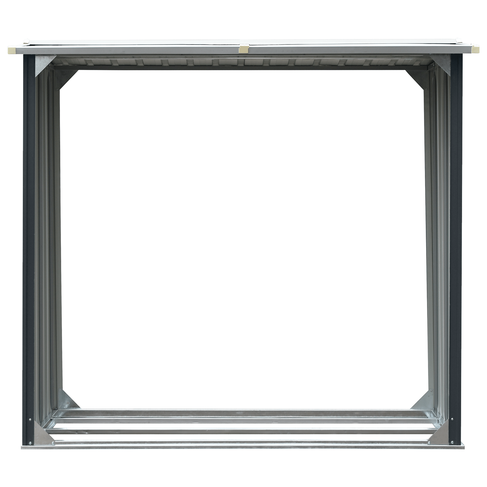 Abri à Bûches en Acier Galvanisé - 1,72m x 0,91m x 1,54m