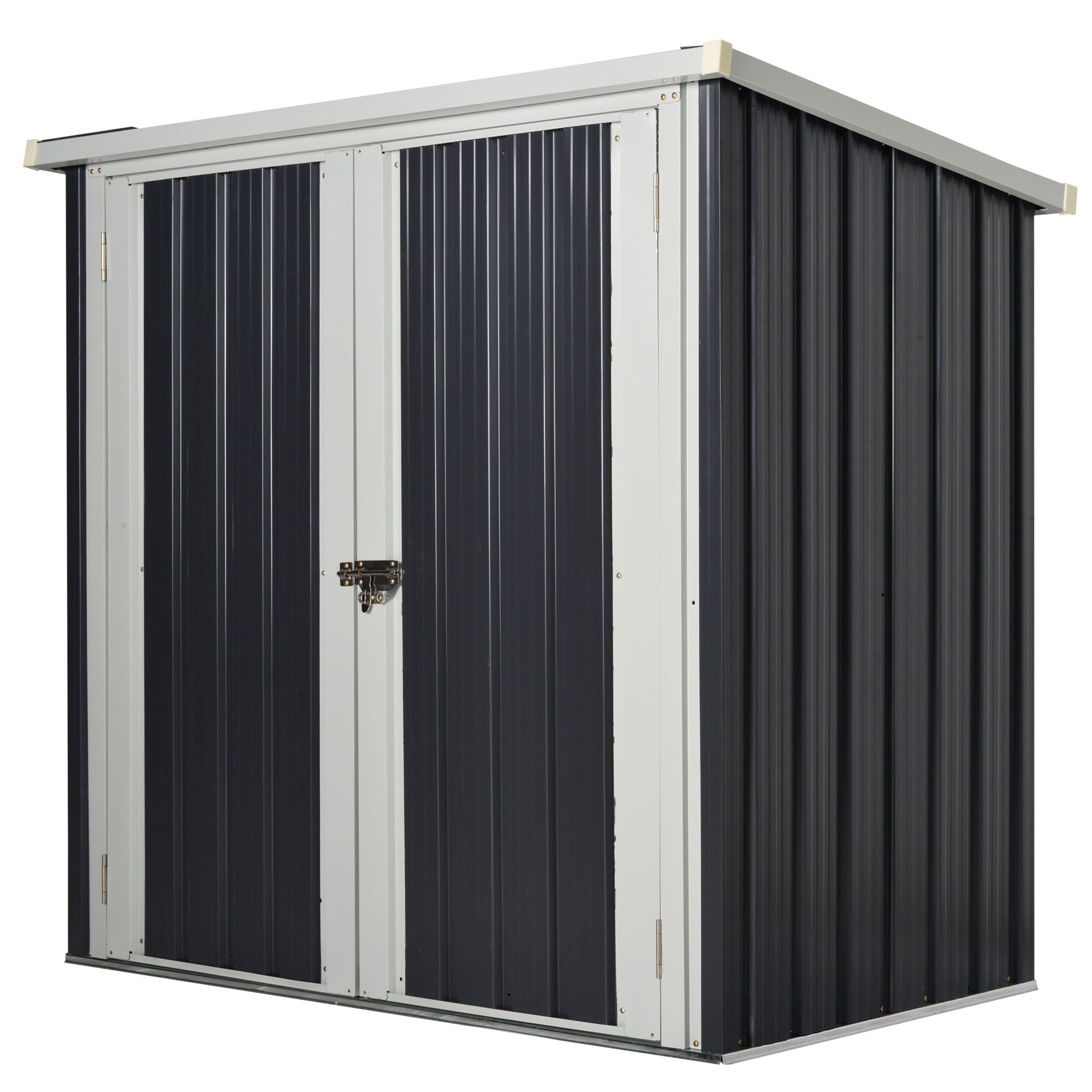 Abri de Jardin en Acier Galvanisé avec Serrure - 1,47 m x 0,86 m x 1,34 m