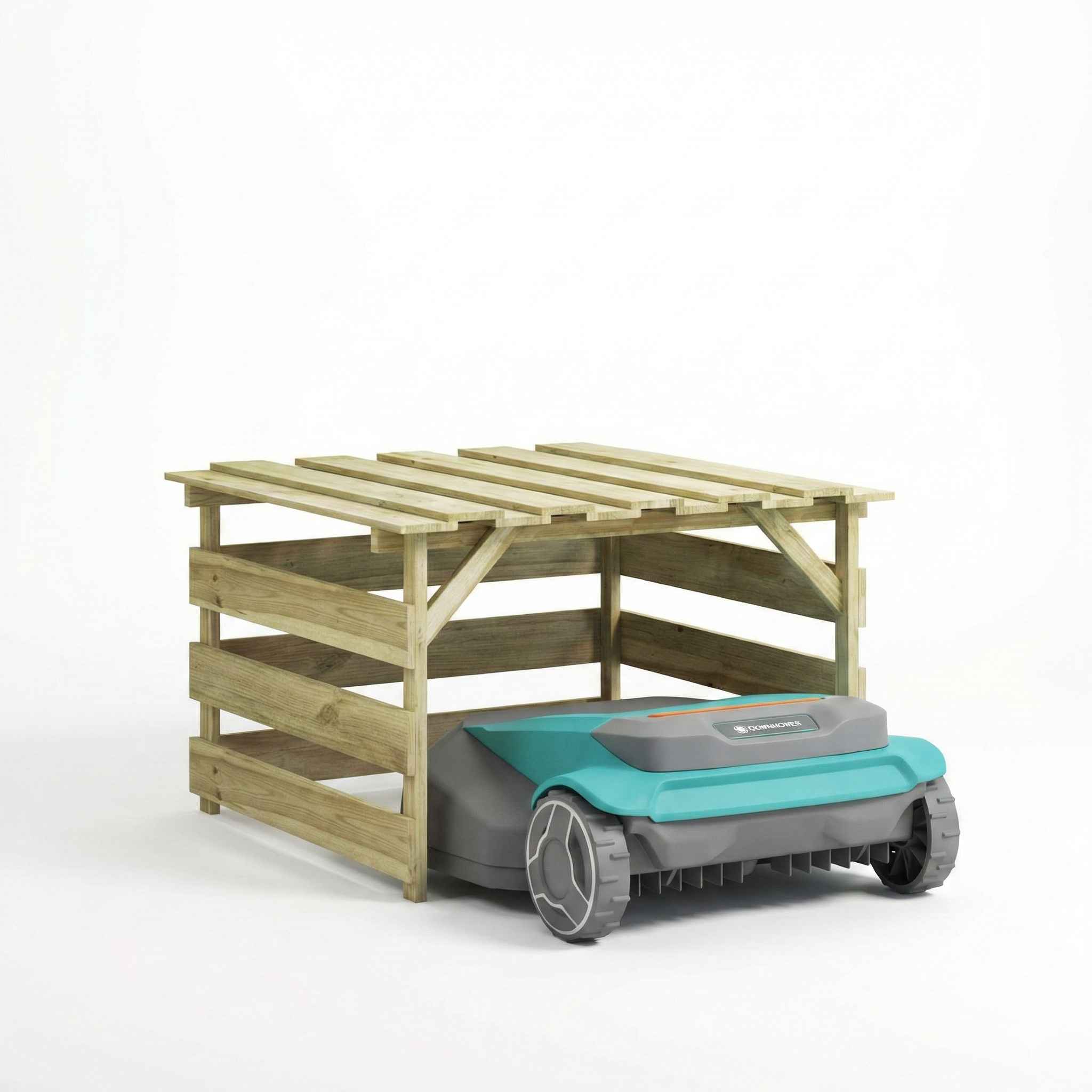 Abri pour Robot Tondeuse en bois - 0.84m x 0.80m x 0.56m