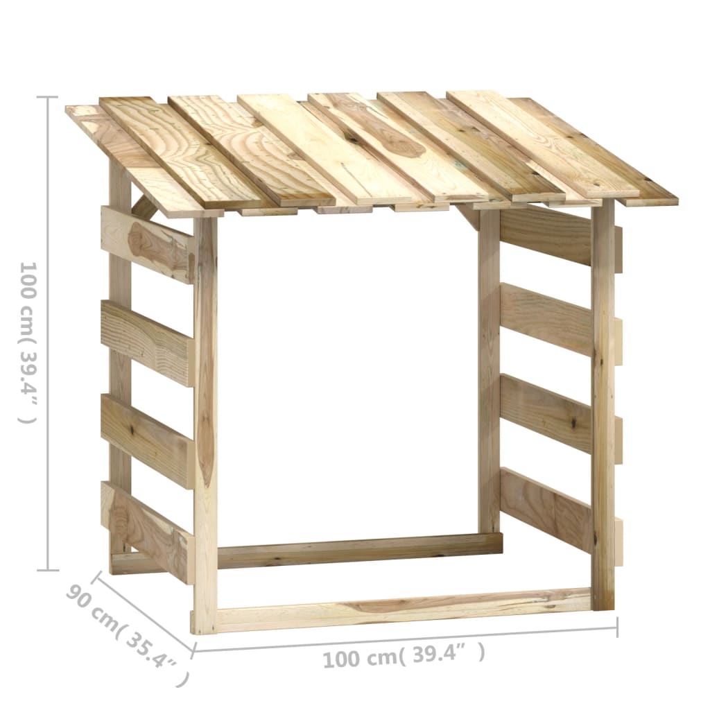 Abri à Bûches modulaire en Bois