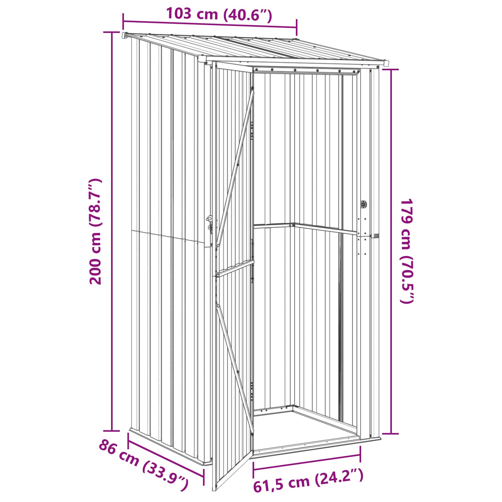 Cabanon de Jardin en Acier galvanisé