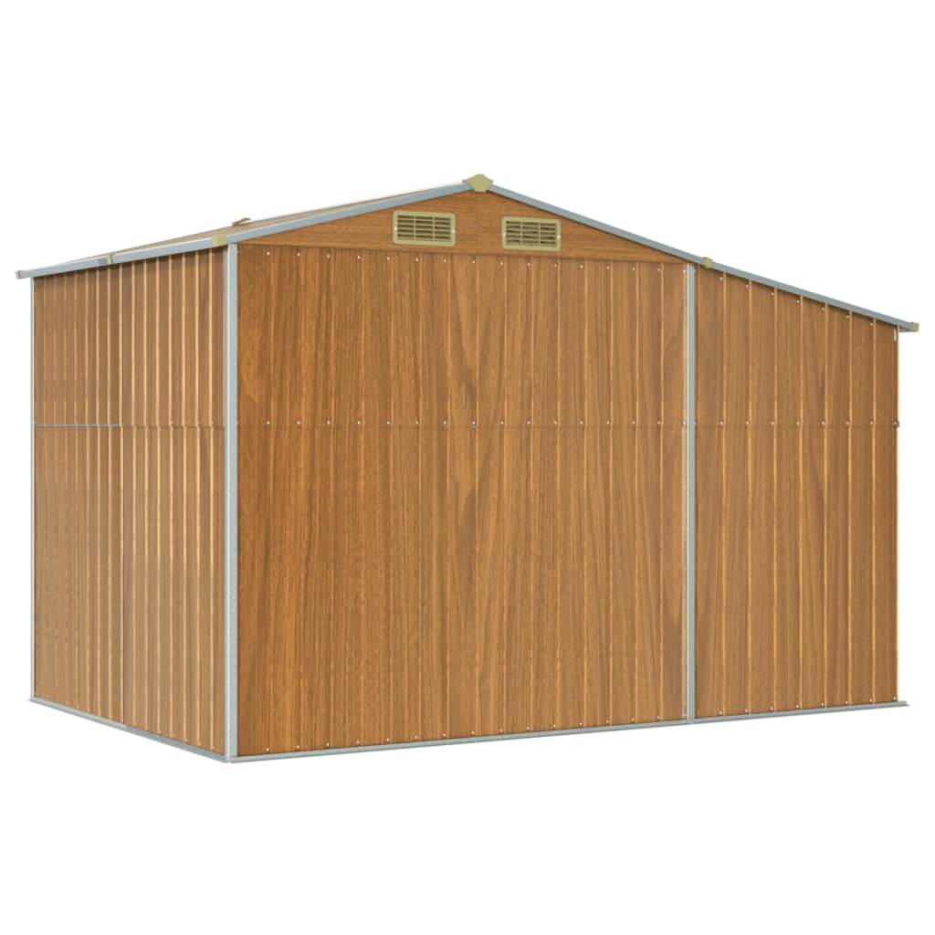 Abri de Jardin 2-en-1 avec Bûcher en Acier Galvanisé