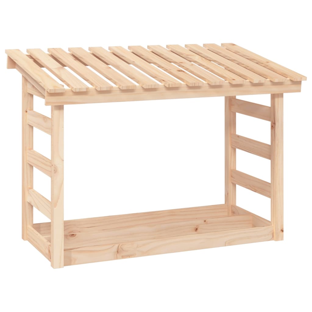 Abri à Bûches en Bois Massif - 1.08m x 0.65m x 1.10m/0.78m