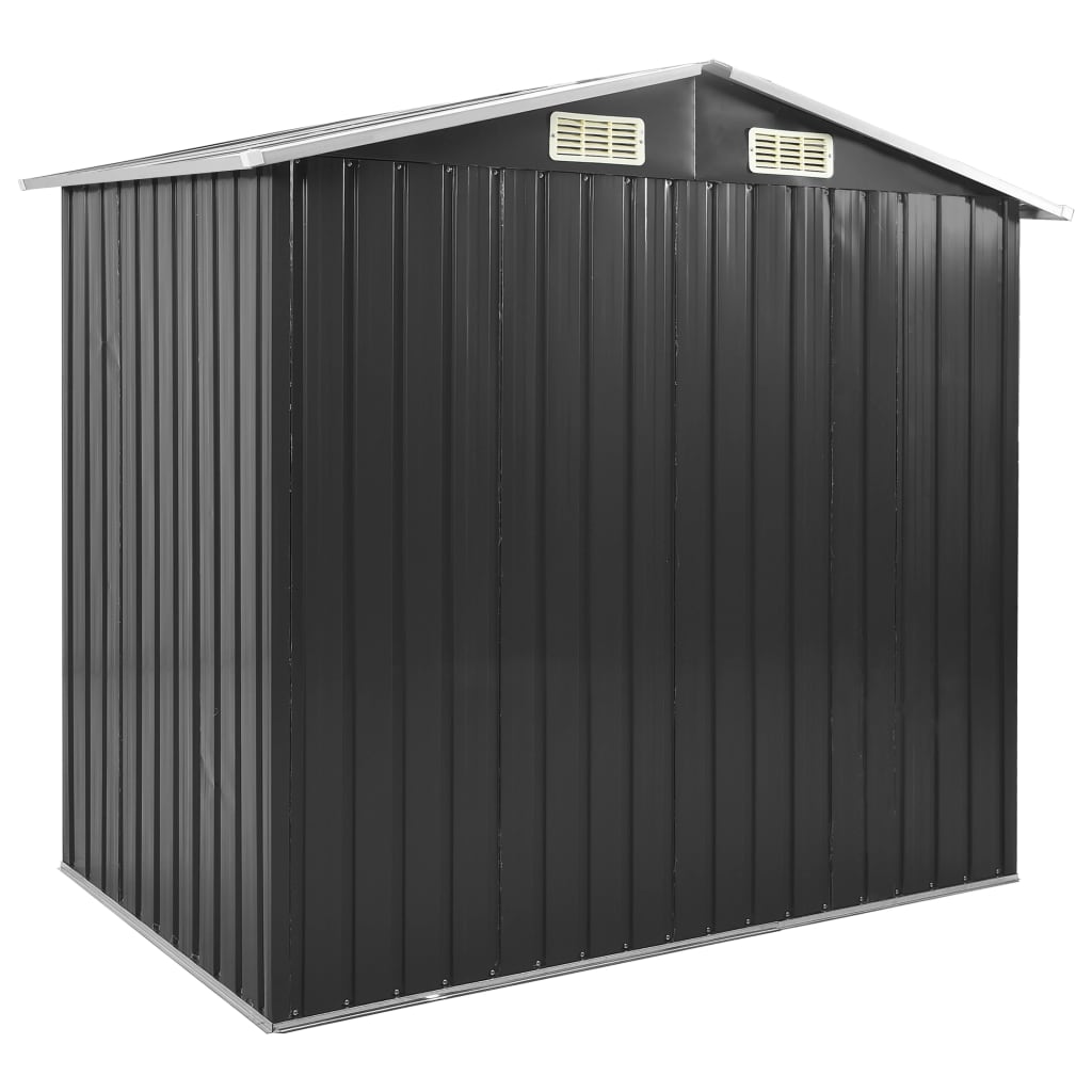 Abri de Jardin avec Étagères en Acier Galvanisé - 2,05m x 1,30m x 1,83m