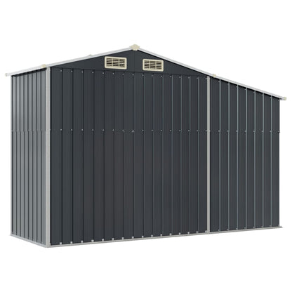 Abri de Jardin 2-en-1 avec Bûcher en Acier Galvanisé