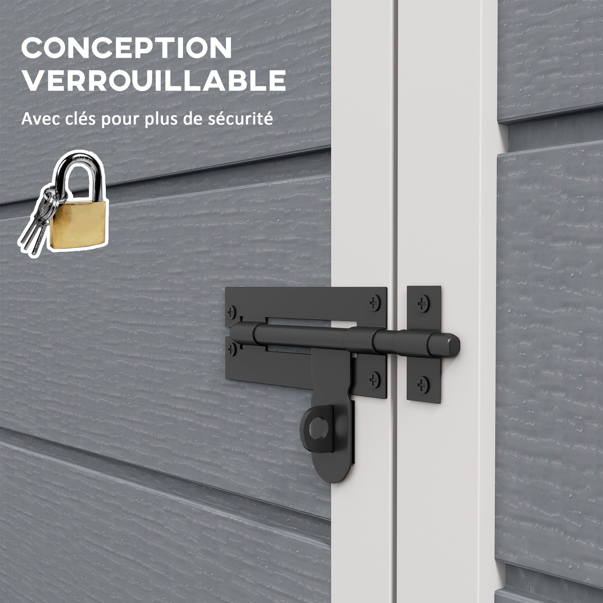 Abri de Jardin en Aluminium et PP avec Fenêtre 1.51m x 0.92m x 1.93m