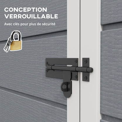 Abri de Jardin en Aluminium et PP avec Fenêtre 1.51m x 0.92m x 1.93m