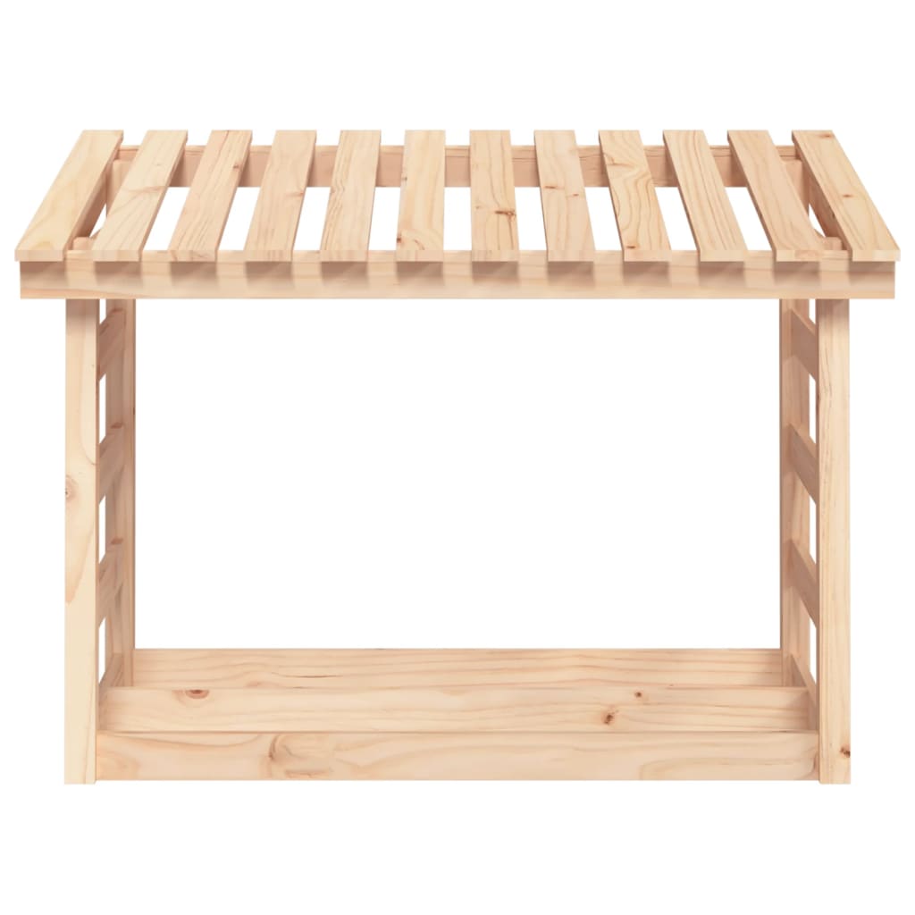 Abri à Bûches en Bois Massif - 1.08m x 0.65m x 1.10m/0.78m