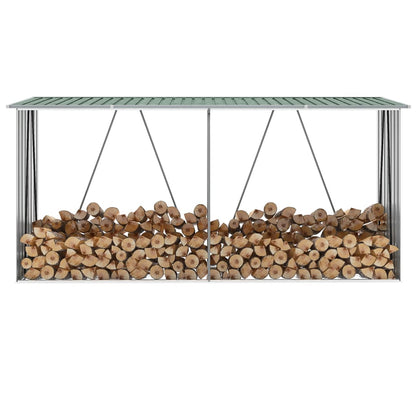Abri à Bûches XXL en Acier Galvanisé - 3,30m x 0,84m x 1,52m