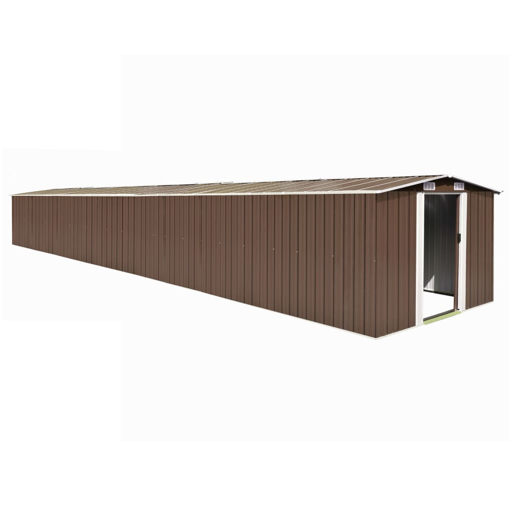 Abri de Jardin XXL en Acier Galvanisé - 2,57m x 9,90m x 1,81m