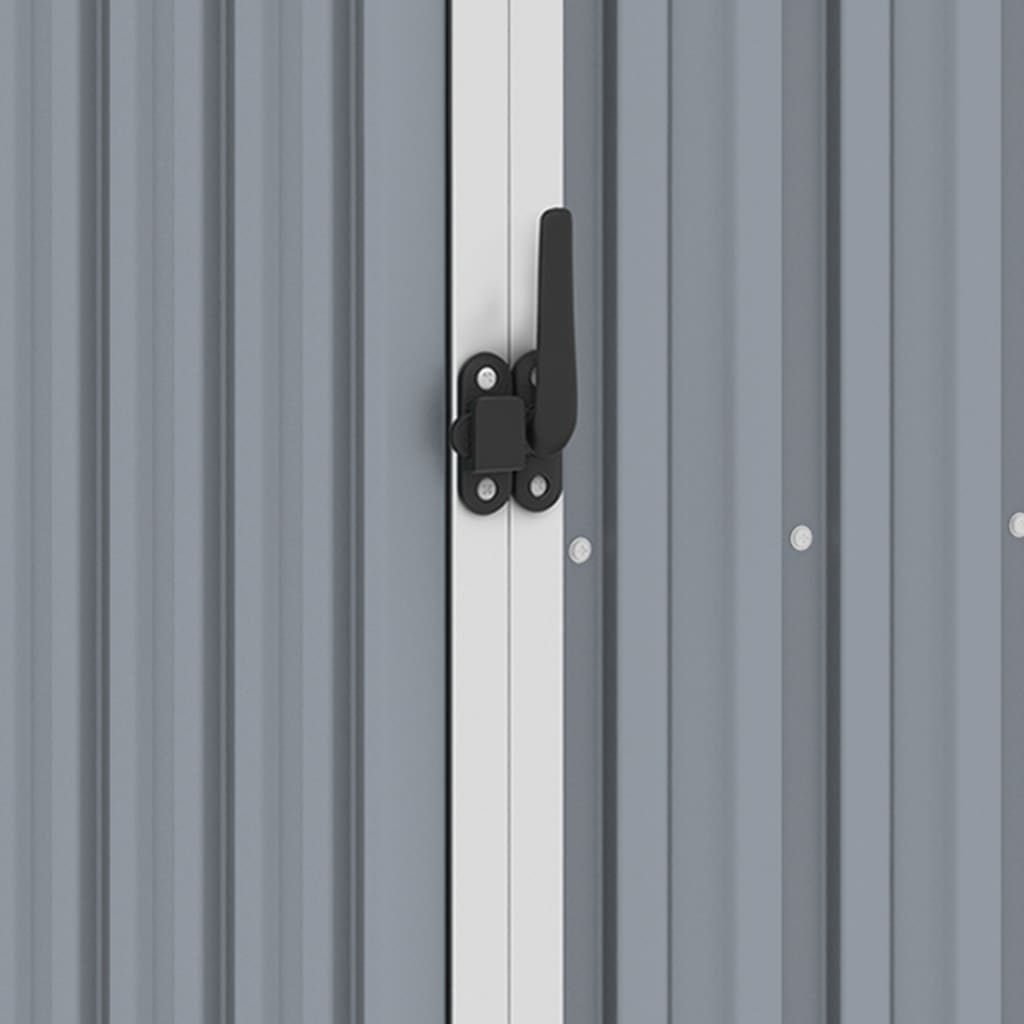 Abri de Jardin 2-en-1 avec Bûcher en Acier Galvanisé - 2,45m x 0,98m x 1,59m