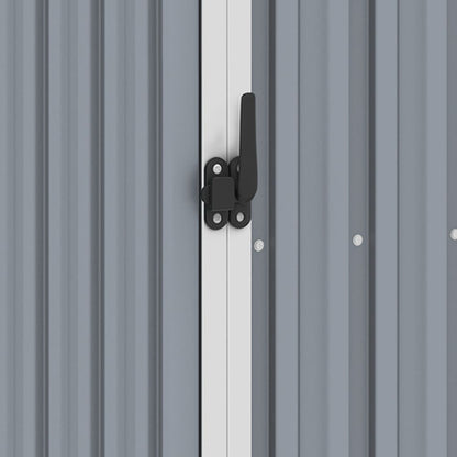 Abri de Jardin 2-en-1 avec Bûcher en Acier Galvanisé - 2,45m x 0,98m x 1,59m