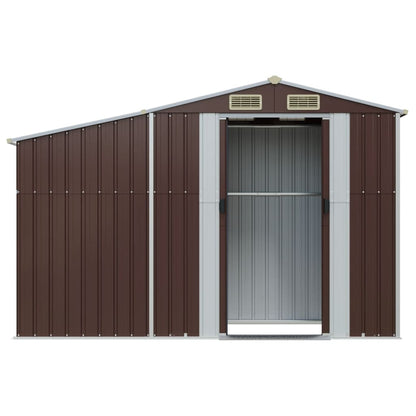 Abri de Jardin 2-en-1 avec Bûcher en Acier Galvanisé