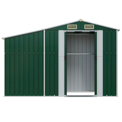 Abri de Jardin 2-en-1 avec Bûcher en Acier Galvanisé