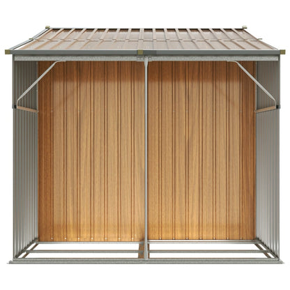 Abri de Jardin 2-en-1 avec Bûcher en Acier Galvanisé