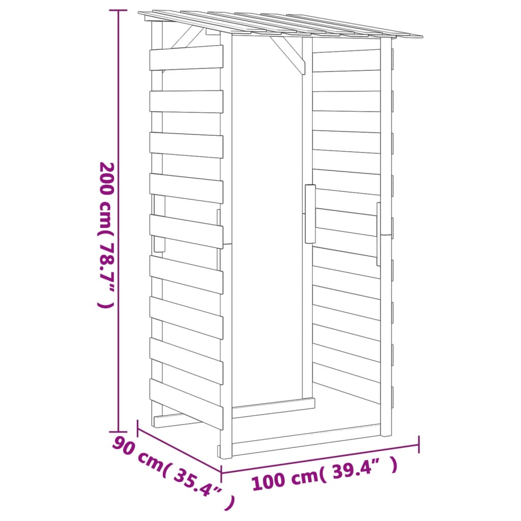 Abri à Bûches modulaire en Bois