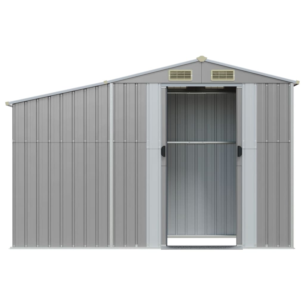 Abri de Jardin 2-en-1 avec Bûcher en Acier Galvanisé