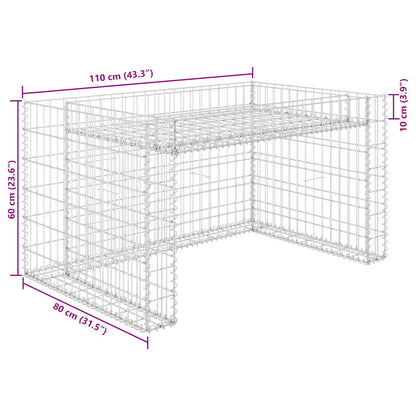 Abri Robot Tondeuse en Gabion - Garage à tondeuse en Acier - 0.80m / 1.15m