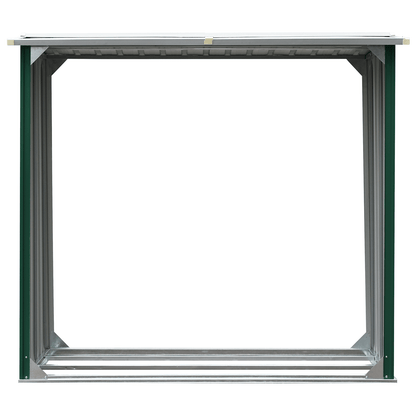 Abri à Bûches en Acier Galvanisé - 1,72m x 0,91m x 1,54m