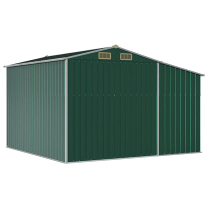 Abri de Jardin 2-en-1 avec Bûcher en Acier Galvanisé