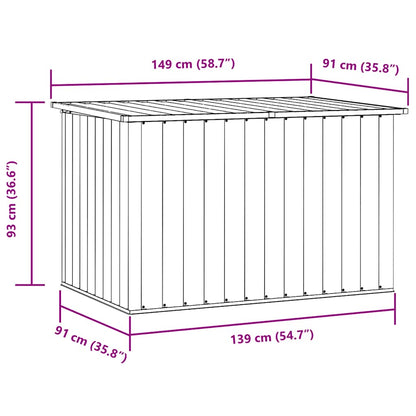 Coffre de Jardin en Acier Galvanisé - 1.09m / 1.29m / 1.71m