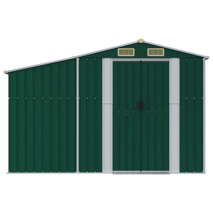 Abri de Jardin 2-en-1 avec Bûcher en Acier Galvanisé