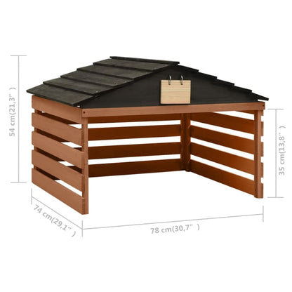 Abri pour Robot Tondeuse bois Massif - 0.78m x 0.74m x 0.54m