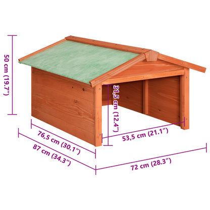 Abri pour Robot Tondeuse en Bois - 72x87x50cm