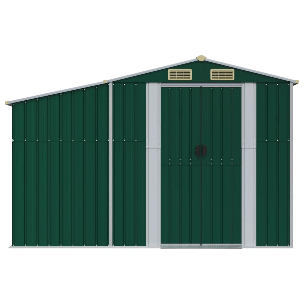 Abri de Jardin 2-en-1 avec Bûcher en Acier Galvanisé