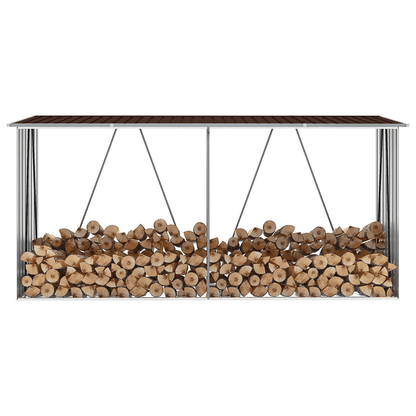 Abri à Bûches XXL en Acier Galvanisé - 3,30m x 0,84m x 1,52m