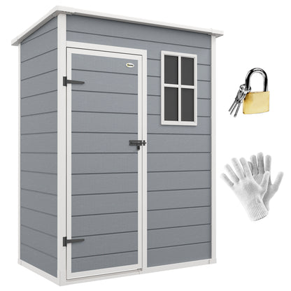 Abri de Jardin en Aluminium et PP avec Fenêtre 1.51m x 0.92m x 1.93m