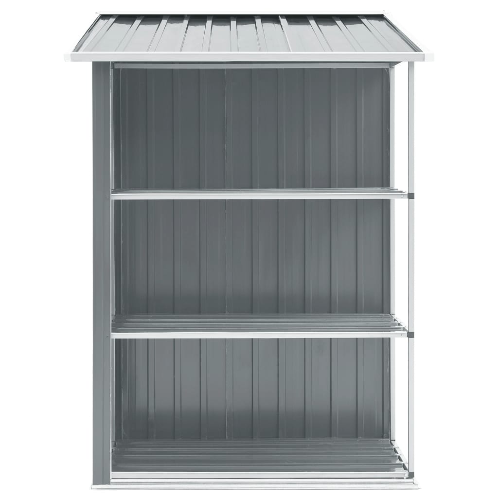 Abri de Jardin avec Étagères en Acier Galvanisé - 2,05m x 1,30m x 1,83m