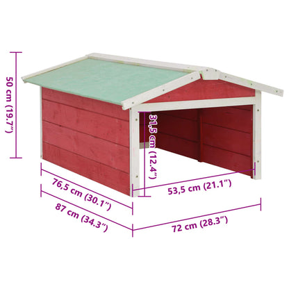 Abri pour Robot Tondeuse en Bois - 72x87x50cm