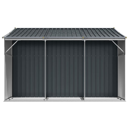 Abri de Jardin 2-en-1 avec Bûcher en Acier Galvanisé