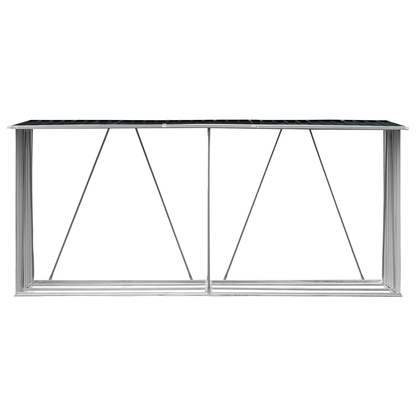 Abri à Bûches XXL en Acier Galvanisé - 3,30m x 0,84m x 1,52m