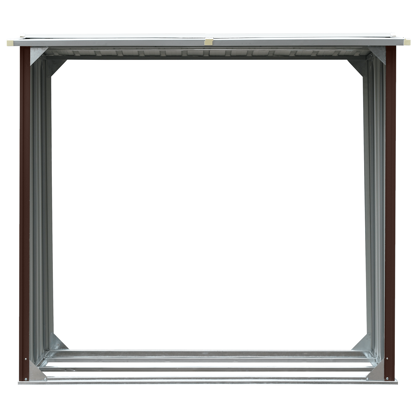 Abri à Bûches en Acier Galvanisé - 1,72m x 0,91m x 1,54m